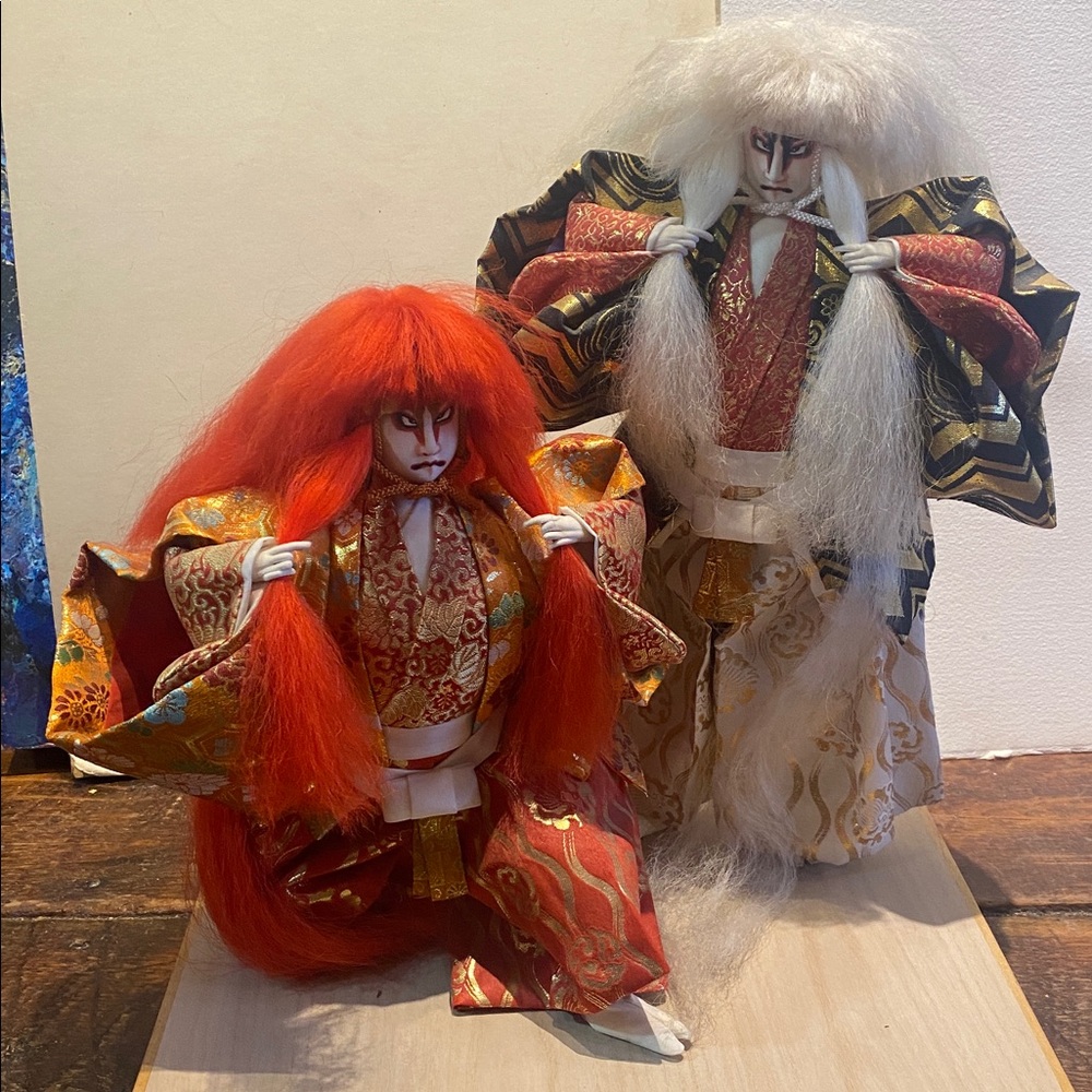 Traditional Japanese Kabuki Dolls